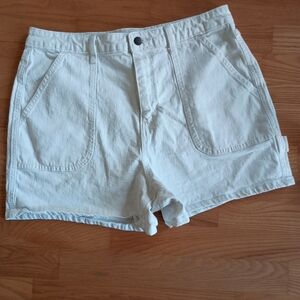 Universal Thread Highest‎ Rise Midi  Cargo Shorts White Classic Preppy Nautical